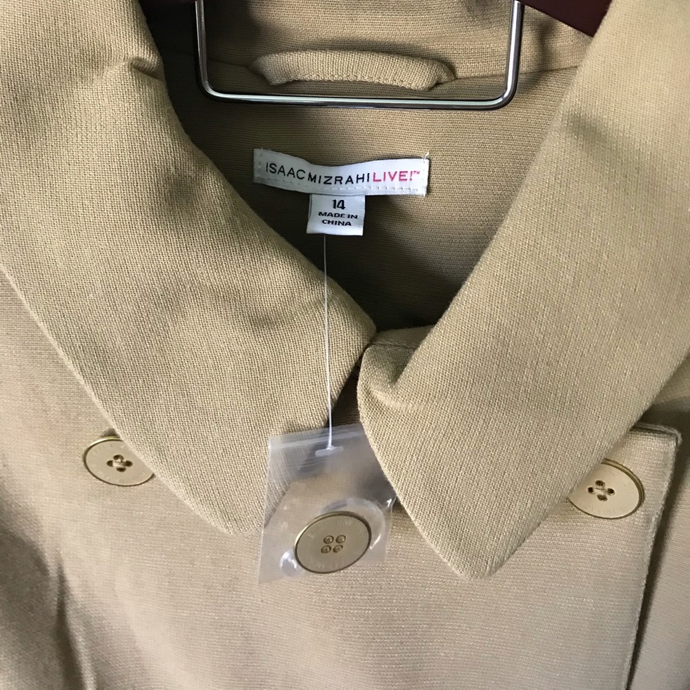 NEW Isaac Mizrahi Soft, Water Repellent Trench - Picture 3 of 7